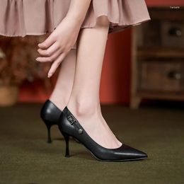 Dress Shoes Size 31-43 High-heeled Small Professional Low Heel Women Black Heels