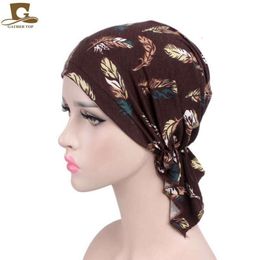 New elastic cotton printed headband cap chemotherapy cap headband cap