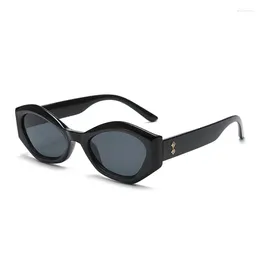 Sunglasses The Polygonal Cat-eye Fashion Versatile Women's Light Luxury Wind Legs Diamond-set Personality Trend