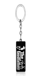 The Godfather Tag Pendant Keychain Charm Jewellery Metal Keyring Key Holder For Fathers Day Gift Souvenir Trinket1468102