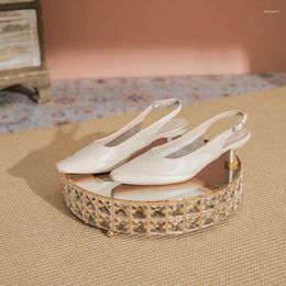 Sandals Size 34-39 2024 Bridal Women Fashion Square Toe Heel Pumps Sexy Comforted Summer Elegant Lady Party Shoes A154