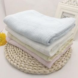 Blankets Summer Ice Blanket Bamboo Fibre Hole Baby Cover Cart Rugs Knitted Wool Rug Sabanas De Algodon Para Cama