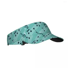 Berets Summer Air Sun Hat Men Women Adjustable Visor UV Protection Top Empty Sports Assortment Music Notes Sunscreen Cap