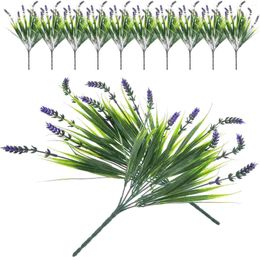 Decorative Flowers Artificial Lavender Faux Bouquet Green Grass Picks Festival Accessory Decor For Holiday Wedding Decorations