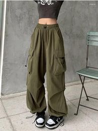 Women's Pants Female Korean Fashion Harajuku Streetwear Cargo Women Vintage Y2K Hip Hop Oversized Wide Leg Sweaterpant