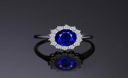 Blue Sapphire Engagement 925 Sterling Silver Ring Wedding Jewellery desinger rings89107764352960