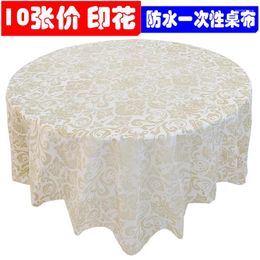 Table Cloth 10 Disposable Tablecloths Round European Style Thickened Plastic Household El Square