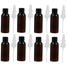 Storage Bottles Round Shoulder Bottle With Nasal Spray Empty Skin Lotion Plastic Travel Small