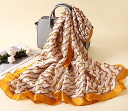 New highquality classic European and American luxury designer brand silk printing 180 90CM scarf elegant ladies wrapped sca1897277