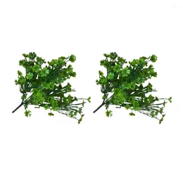 Decorative Flowers 2 Pcs Flower Wedding Bouquet Stems Decoration For St Patrick's Day