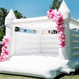 wholesale 4.5x4.5m (15x15ft) White Bounce House Inflatable Commercial Bouncy Castle Wedding Bouncer Inflatable Castles Bounce Combo For Adults