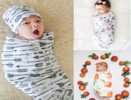 Newborn Bedding Baby Blanket Toddler Three Color Printing Sleeping Blanket Headband Boy Cartoon Blanket Girl Sleeping Bag 482124993