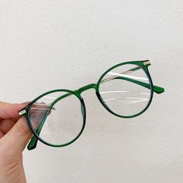 Sunglasses Frames Round Shape Eyeglasses For Men Vintage Blue Light Blocking Female TR90 Material Computer Glass
