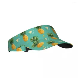 Berets Summer Air Sun Hat Triangle Geometric Pineapple Visor UV Protection Sports Tennis Golf Running Sunscreen Cap