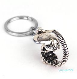 HEYu Jewellery Horror Game Alien Jewellery AVP Alien Head Mask Keychain Key Rings Metal Gaes Keyrings Holder Halloween Gift19568989