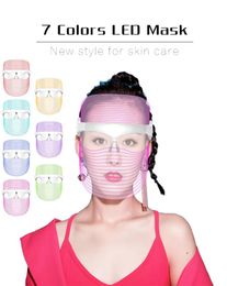 7 Colours LED Beauty Mask Instrument Spa Pon Therapy AntiAcne Wrinkle Removal Skin Rejuvenation For Face Masks Care Lift Tools3647709