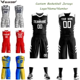Custom Men Basketball Jersey Set 90s Hip Hop Sportswear Personalised Print Name Number Big Size Sublimation Printing 240122