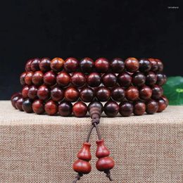 Strand Natural Colour Rosewood Beads With Small Calabash Wooden 108 Bracelet