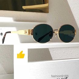 Fashion designer sunglasses for womens men glasses same Sunglasses as Lisa Triomphe beach street photo small sunnies metal full frame with boxYIBL