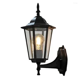 Wall Lamp Outdoor Lights Fixtures Exterior Lantern With Clear Glass Weatherproof Sconces Lighting - Black Bronze