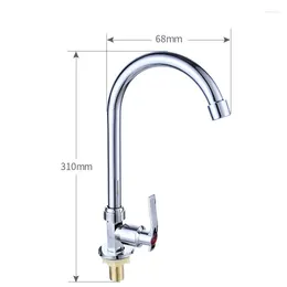 Kitchen Faucets Basin Water Faucet Single Cold Tap Stainless Steel 360 Degree Swivel Spout Bathroom For Home Tool CP13