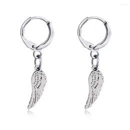 Dangle Earrings 2Pcs Exquisite And Lovely Silver-Color Small Wing Pendant Angel