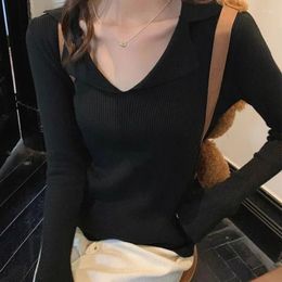 Women's T Shirts Fashion 2024 Women Tops Pure Color Style Winter Autumn T- Shirt Female Clothing Sexy Crop Top Clothes Casual Blouse Y2k