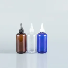 Storage Bottles 10Pcs/Lot 250ml Empty Dropper Bottle Plastic Refillable Squeeze PET Glue With Screw-On Lids Liquid Ink Oil