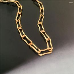 Chains Chain Collar Necklace Waterproof Charm Metal Gold Colour Unisex Fashion Jewellery For Men Women