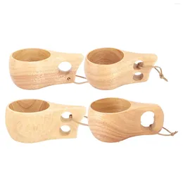 Mugs Wooden Tea Cup Nordic Heat Insulation Natural Thickened Ergonomic Design 200ML For Wine Women Milk