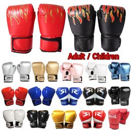 3-12 Yrs Kids Boxing Gloves PU Leather MMA Fighting Punching Bag Kickboxing Gloves Karate Muay Thai Training Workout Gloves Kids 240131