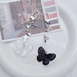 Keychains Sweet Butterfly Keychain Vintage Bag Pendant Jewellery Accessories For Women Girls Backpack Ornament Car Key Rings Gift