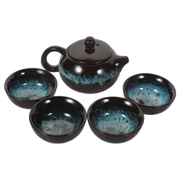 Dinnerware Sets Tea Set Portable Cups Kettle Ceramic Teaware Kit Business Chinese Brewing Small Teapot