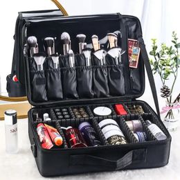 Pu Leather Travel Makeup bags Women Makeup Train Case For Cosmetics Makeup Brushes Toiletry Jewellery Digital Accessories White 240127