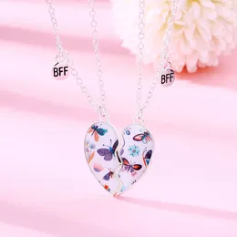 Pendant Necklaces Fashion Good Friend Stickers Glued A Pair Of Simple Magnetite Necklace Set Decorations