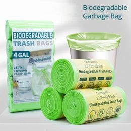 分解性のゴミ袋が厚くなった平らな口澱粉ベースのゴミ袋ブレークポイントクリーニングバッグ240130