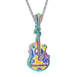 Pendant Necklaces Guitar Urn Necklace For Ashes Women Men Memorial Keepsake Jewelry Human/Pet