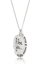 Moon Necklace I Love You To The Moon And Back For Mom Sister Family Pendant Valentine039s Day Present20073717652920