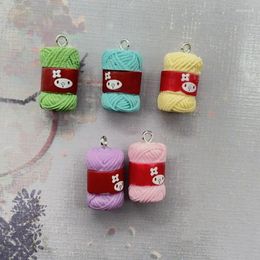 Charms Mix 10cps/pack Cute Mini Sewing Wool Ball Resin Diy Earring Bracelet Small Pendants For Jewellery Making