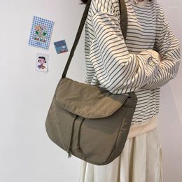 Evening Bags Retro Messenger Bag For Women Simple Casual Canvas Female School Large Capacity Crossbody Shoulder