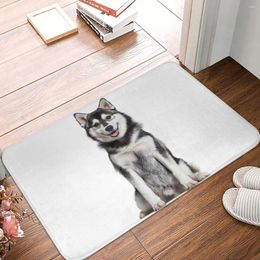 Bath Mats Pomsky Dog Mat Pet Bathroom Carpet For Shower Home Decor Absorbent Foot Non-slip Custom DIY Toilet Pad