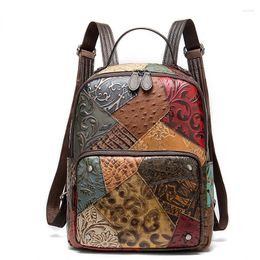 School Bags Genuine Leather Women Fashion Backpack High Quality Travel Shoulder Lady Satchel Rucksack Multifunctional Backpacks