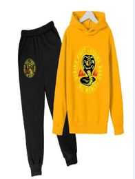 2021 pants suit boy Cobra Kai 2 Pieces Sets Pullover Hoodie Autumn Sportwear Tracksuit dress suit girl Sweatshirtpants suit sets7726618