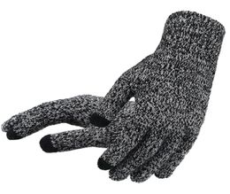 Men039s Knitted Gloves Winter Autumn Male Touch Screen Gloves High Quality Plus Thin Velvet Solid Warm Mittens Business S10251319004