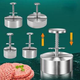 Hamburger Press Patty Maker 304 Stainless Steel Manual Press Mould for Grill Griddle Meat Tool Artefact Manual Cake Press 240125