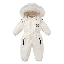 obrn Clothes Winter Infant Baby Rompers For Baby Girls Boys Warm Cotton Hooded Jumpsuit Children Overalls For Kids 2-5T TZ489 240122