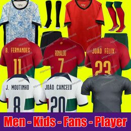 2024 Euro Cup Portugal National Team Soccer Jerseys B.Fernandes BRUNO FERNANDES FELIX RONALDO Bernardo Diogo J. JOAO CANCELO Football Shirt Kits