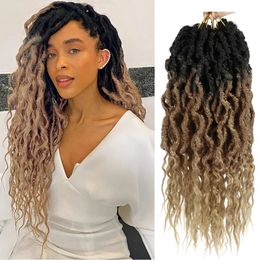 Hair Nest Faux Locs Crochet Braid Hair Bohemian Locs 1624 Inches Synthetic Dreads Ombre Braiding Hair Afro Dreadlock For Girls 240119