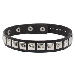 Choker Black Women Punk PU Leather Square Rivets Collar Necklace Hip Hop Female Girls Party Jewelry 2024 Neck Accessories