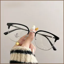 Sunglasses Frames High Quality Female Glasses Semi-rimless Blue Light Blocking Frame Men Korean Style Computer Office Glass